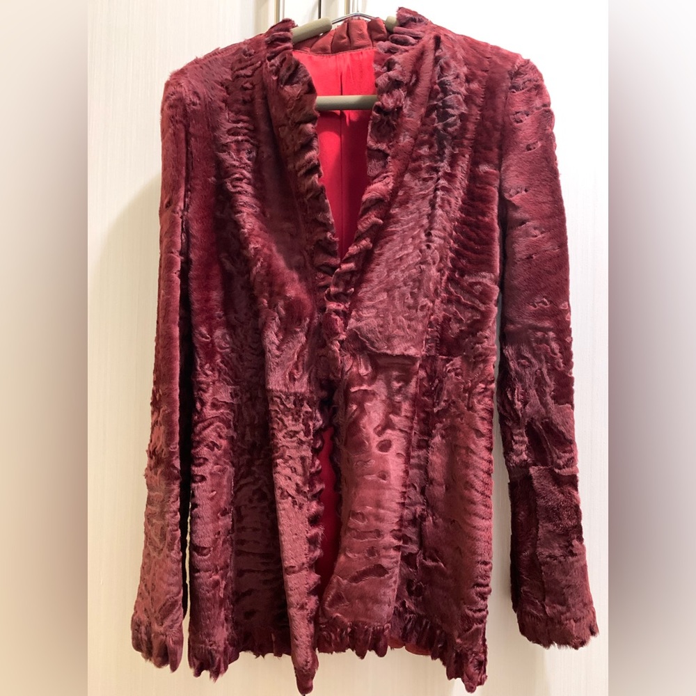 Astrakhan  Vintage Bardo Fur Jacket on silk lining
